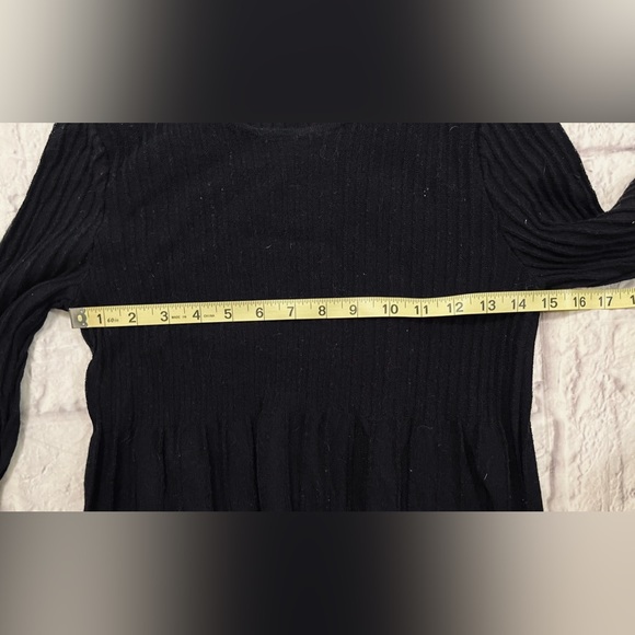 EILEEN FISHER Wool Pleated Stretch Dress sz S - Picture 6 of 8